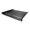 StarTech.com 1U Server Rack Shelf – Universal Vented Rack Mount Cantilever Tray für 19 Zoll Netzwerk-Equipment-Rack & Schrank – Hochbelastbarer Stahl – Tragfähigkeit 44lb/20kg – 16 Zoll tiefes Regal, Schwarz