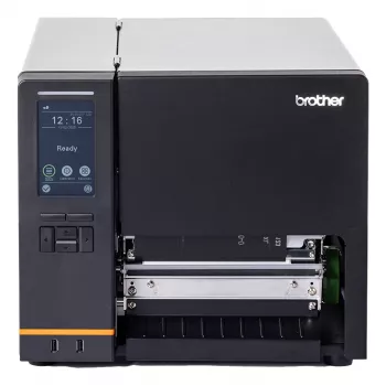 Brother TJ6421TN Etikettendrucker Thermodirekt / Thermotransfer Farbe 203 x 300 DPI 304,8 mm/s Kabelgebunden Ethernet LAN WLAN Bluetooth