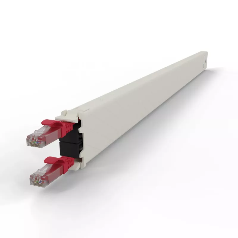 PATCHBOX patchbox.one CONE30UTPRD Patchkabel-Kassette, 30RU, Cat6a, UTP, rot
