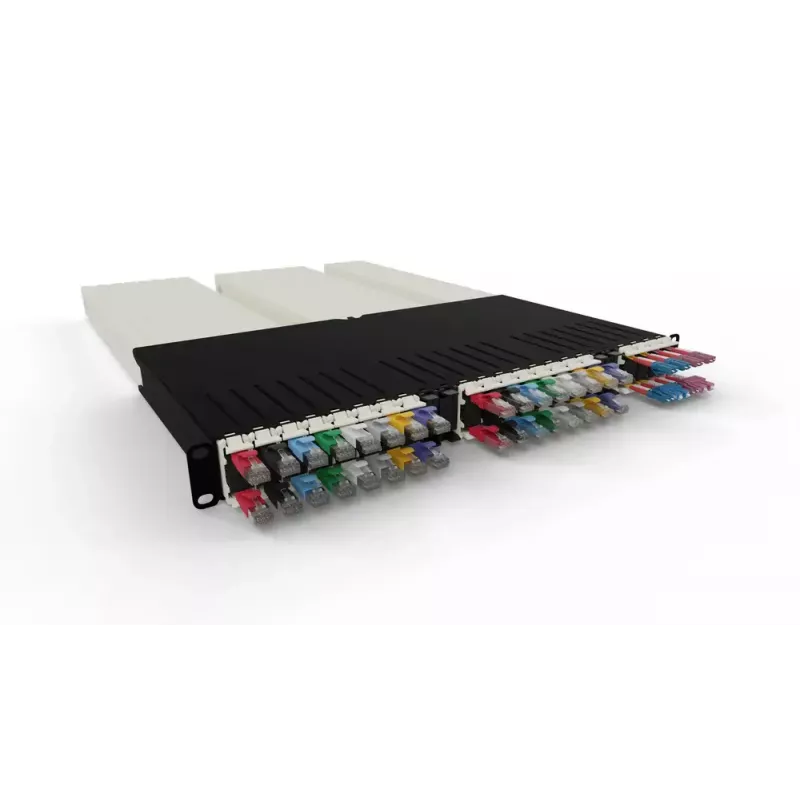 PATCHBOX patchbox.one CONE30UTPSL einziehbare Patchkabel-Kassette, 30RU, Cat6a, UTP, grau