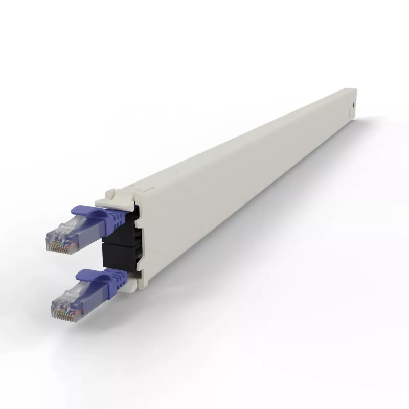 PATCHBOX patchbox.one CONE30UTPVI einziehbare Patchkabel-Kassette, 30RU, Cat6a, UTP, violett