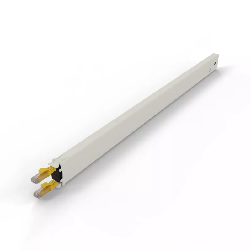 PATCHBOX patchbox.one CONE30UTPYL einziehbare Patchkabel-Kassette, 30RU, Cat6a, UTP, gelb