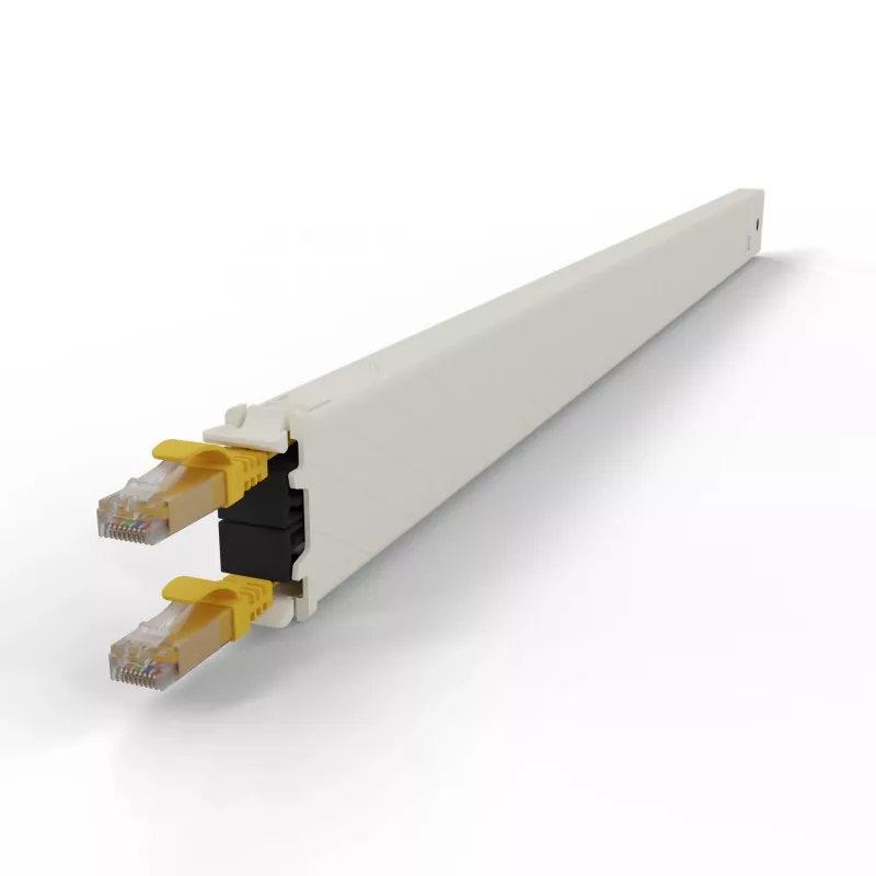 PATCHBOX patchbox.one CONE30UTPYL einziehbare Patchkabel-Kassette, 30RU, Cat6a, UTP, gelb
