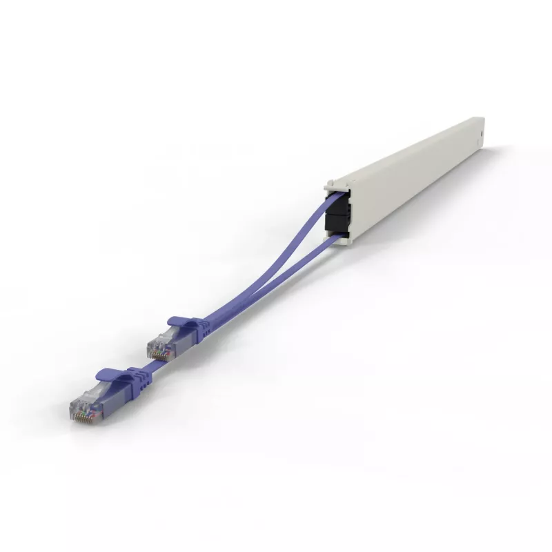 PATCHBOX patchbox.one CONE46UTPVI einziehbare Patchkabel-Kassette, 46RU, Cat6a, UTP, violett