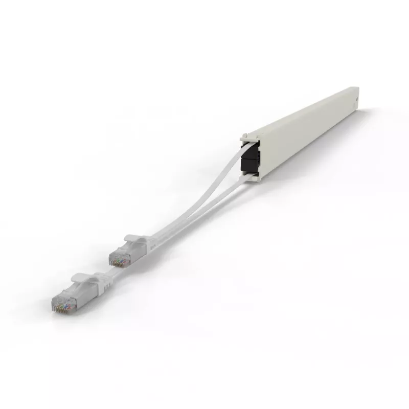 PATCHBOX patchbox.one CONE46UTPWH einziehbare Patchkabel-Kassette, 46RU, Cat6a, UTP, weiß