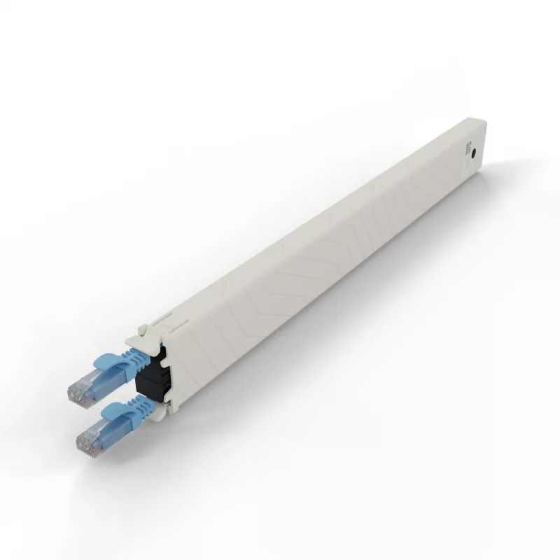 PATCHBOX patchbox.one CONEX8UTPBL einziehbare Patchkabel-Kassette, 8RU, Cat6a, UTP, blau