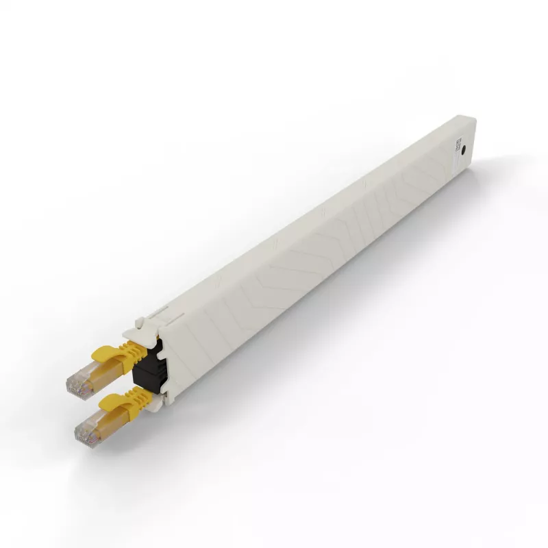 PATCHBOX .one CONEX8UTPYL 8RU Cat6a UTP einziehbare Kupferkassette, gelb