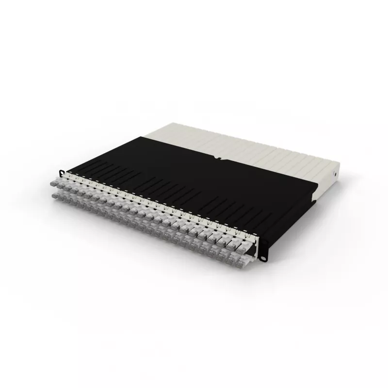PATCHBOX .one PONEX8STPWH 8RU Cat6a U/FTP Kabeleinzugssystem für Patchkabel, 0,8 m, RJ-45, 10 Gbit/s, PoE, 24 Kassetten, Weiß