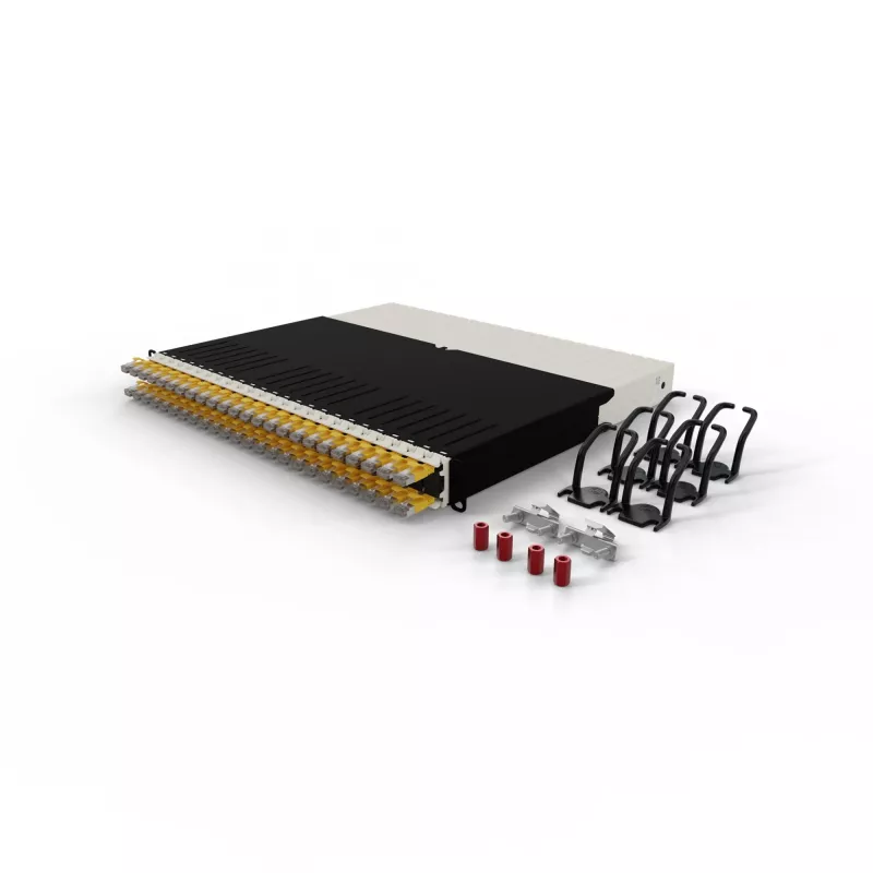 PATCHBOX .one PONEX8STPYL 8RU Cat6a U/FTP Kabeleinzugssystem für Patchkabel, 0,8 m, RJ-45, 10 Gbit/s, PoE, 24 Kassetten, Gelb
