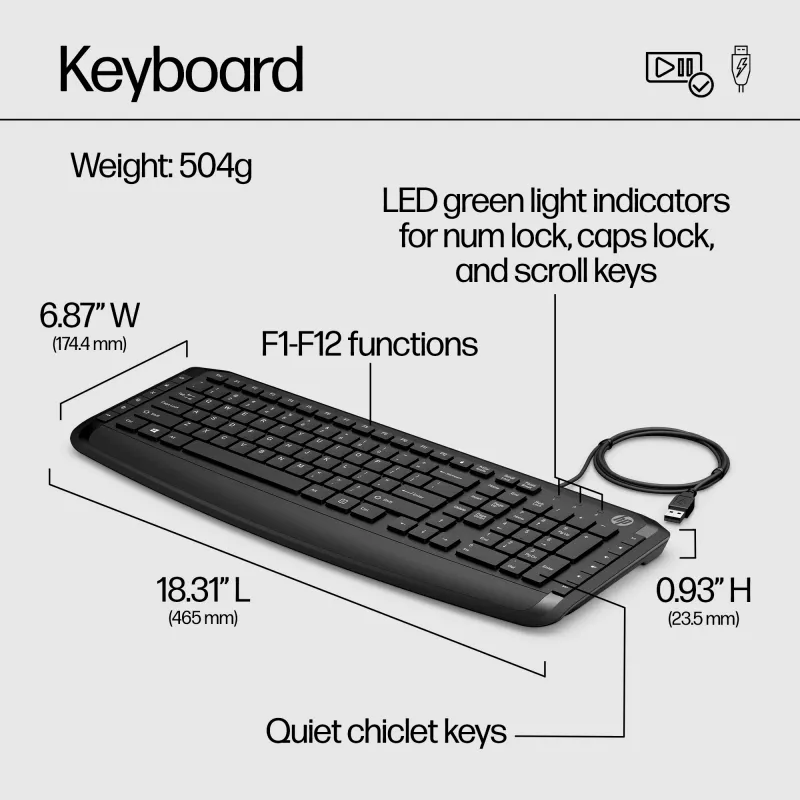 HP Pavilion Tastatur und Maus 200