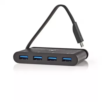 USB Hub Nedis TCARF200BK USB 3.2 Gen 1 Type-C Schwarz