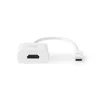 Nedis CCGB64651WT02 USB-C-auf-HDMI-Adapter USB 3.2 Gen1, 0,20 m, vernickelt, PVC, Weiß