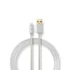 Handykabel Nedis CCTB39300AL10 Aluminium 1 m USB A Lightning