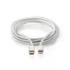 Lightning-Kabel Nedis CCTB39650AL20 2m USB-C Aluminium