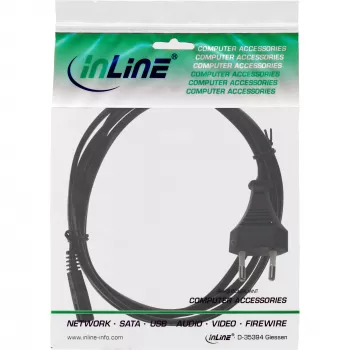 InLine Netzkabel, Eurostecker / Euro8-Stecker, schwarz, 0,5 m