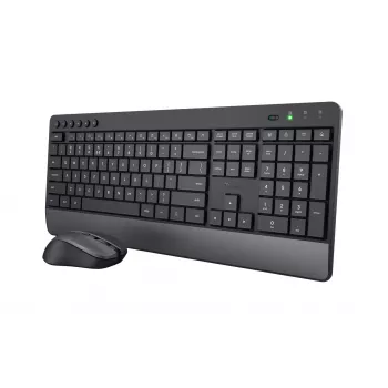 Trust Trezo Tastatur Maus enthalten Universal RF Wireless QWERTZ Deutsch Schwarz