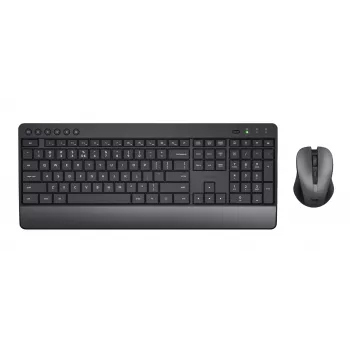 Trust Trezo Tastatur Maus enthalten Universal RF Wireless QWERTZ Deutsch Schwarz