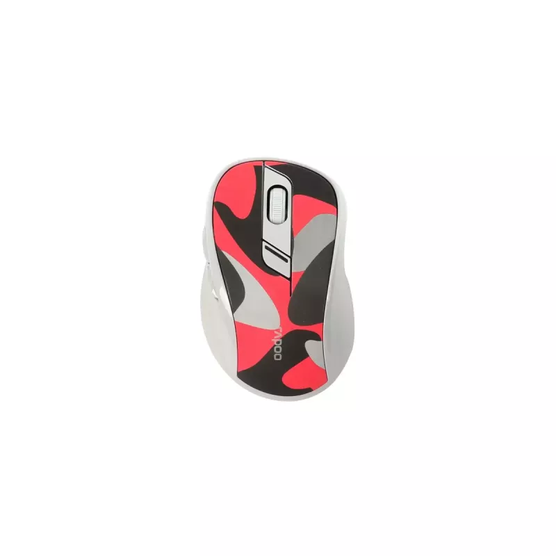 Rapoo M500 Silent kabellose lautlose Multi-Mode-Maus, 1600 DPI, Camouflage/Rot