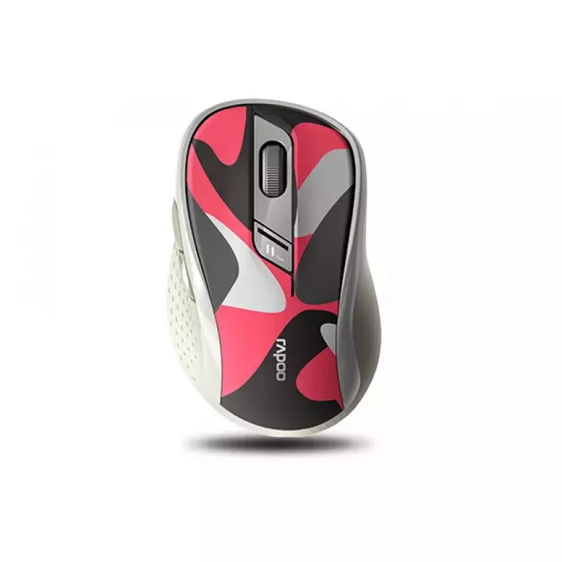 Rapoo M500 Silent kabellose lautlose Multi-Mode-Maus, 1600 DPI, Camouflage/Rot