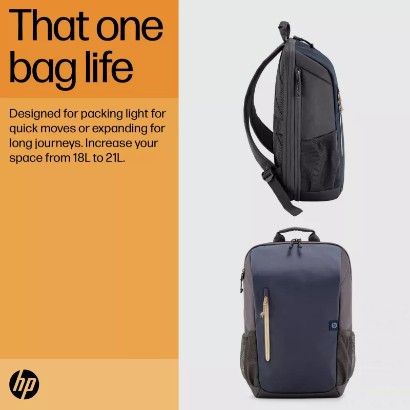 HP Travel 18 Liter 15.6 Blue Night Laptop-Rucksack, Rucksack, 510 g