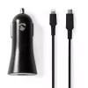 Nedis CCPDL20W111BK Kfz-Ladegerät 20W, 1x USB-C, Lightning-8-Pin-Kabel, Schwarz