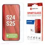 Displex Smart Glass (9H) für Samsung Galaxy S24/S25, Montageaufkleber, unzerbrechlich