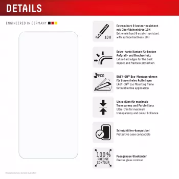 Displex Screen Protector (10H) for Samsung Galaxy A56, Eco Mounting Frame, scratch resistant