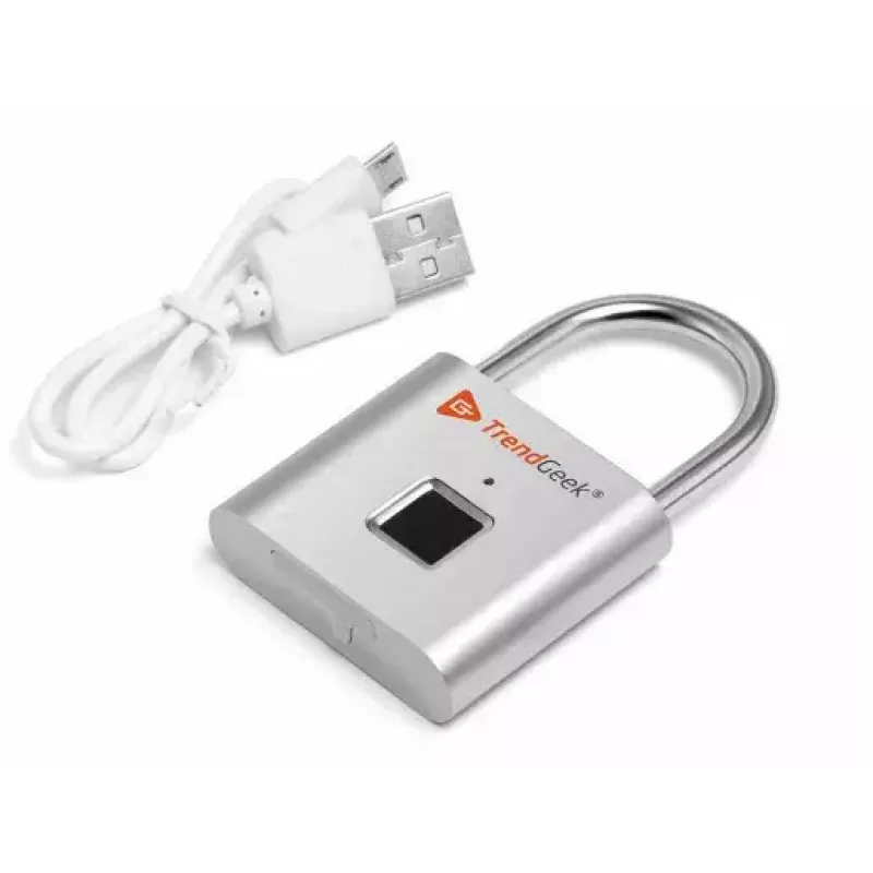 Technaxx smartes Fingerabdruck-Vorhängeschloss, Silber