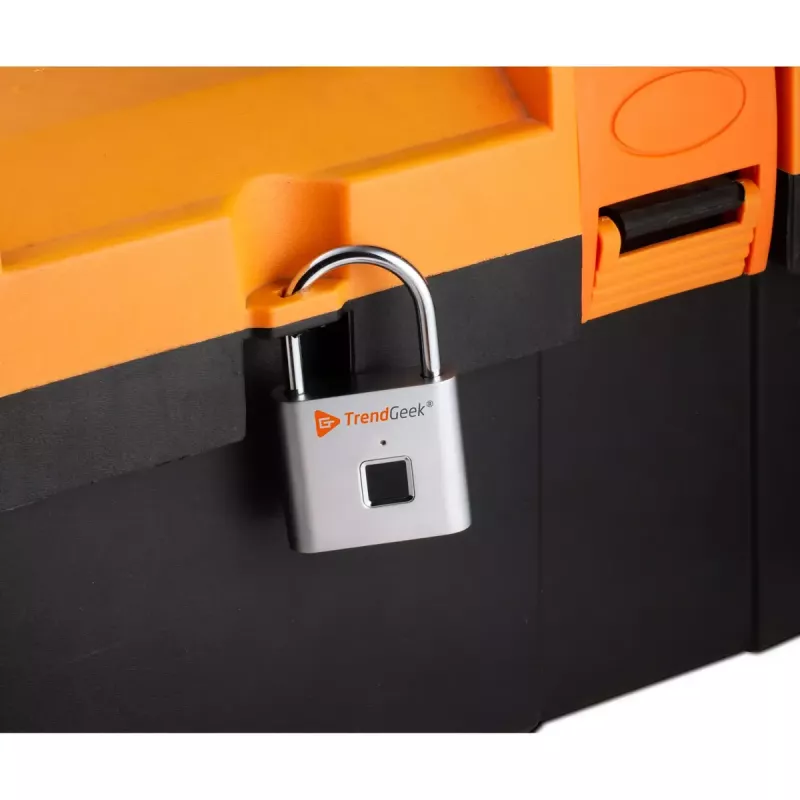 Technaxx smartes Fingerabdruck-Vorhängeschloss, Silber