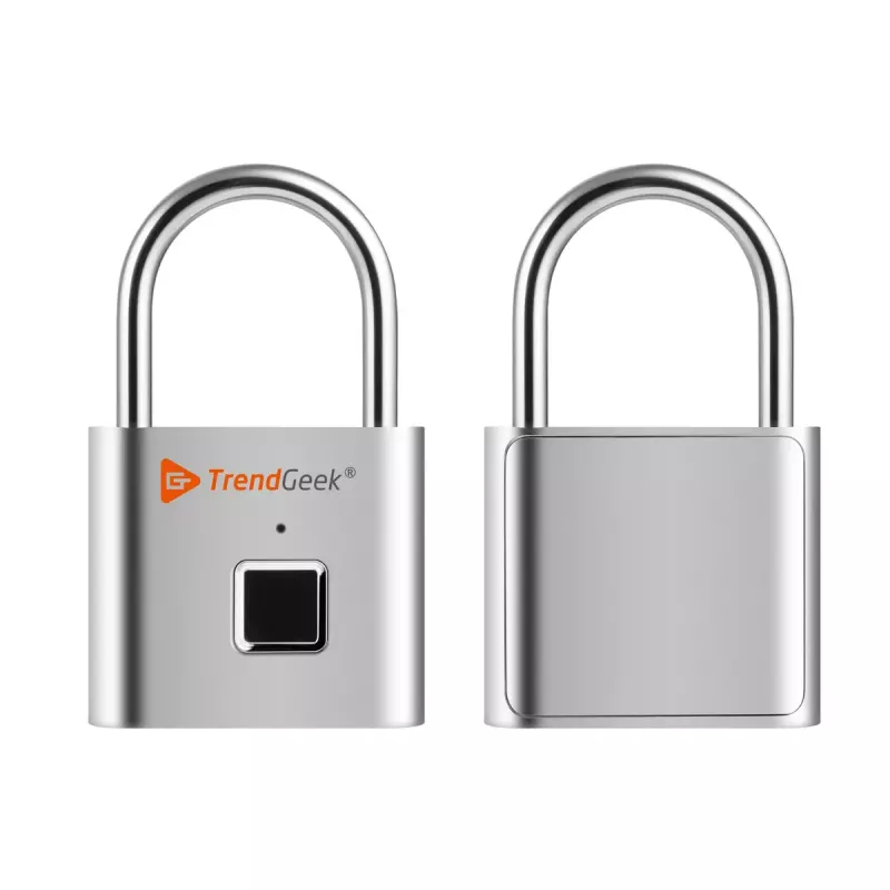 Technaxx smartes Fingerabdruck-Vorhängeschloss, Silber