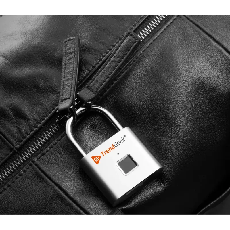 Technaxx smartes Fingerabdruck-Vorhängeschloss, Silber