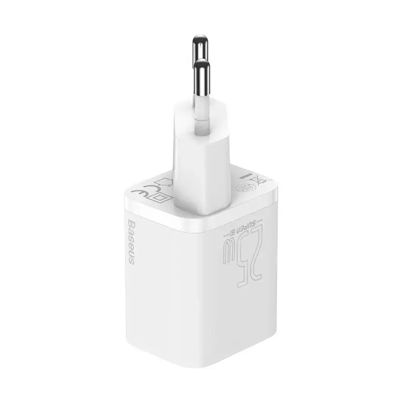 Baseus Super Si Indoor-Ladegerät Weiß Schnellladung 12V 1xUSB-C