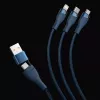 Baseus Flash Series 2 3-in-1-USB-Kabel, USB-C + Micro-USB + Lightning, 100 W, 1,2 m, blau