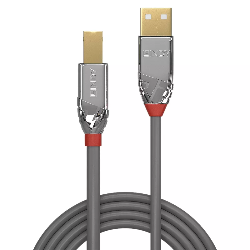 Lindy 2m USB 2.0 Typ-A-auf-B-Kabel, Cromo Line