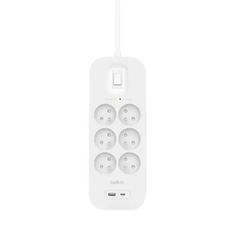 Steckdosenleiste Belkin Connect Weiß 6 AC-Steckdosen 2 m 650 J