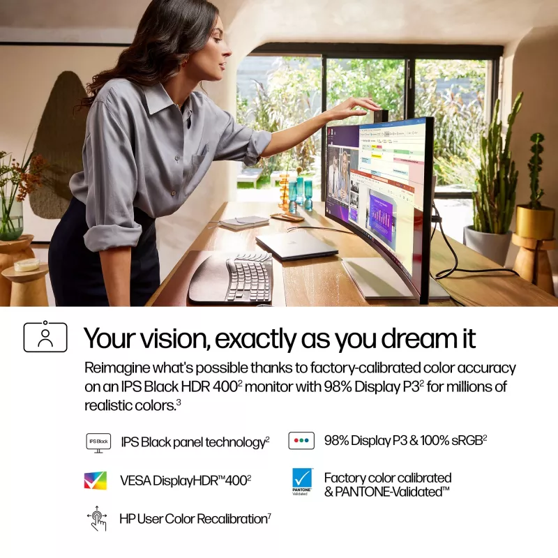 HP Series 7 Pro 34 Zoll WQHD Konferenzmonitor - 734pm