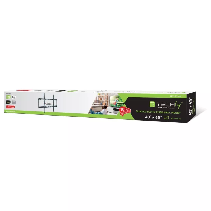 Techly ICA-PLB 162L TV-Wandhalterung, 40-65", 50 kg, flach 28 mm