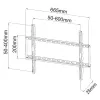 Techly ICA-PLB 162L TV-Wandhalterung, 40-65", 50 kg, flach 28 mm