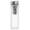 Trinkflasche Xavax 00181598 — 450 ml Borosilikatglas mit Silikonhülle, blau transparent