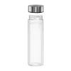Trinkflasche Xavax 00181598 — 450 ml Borosilikatglas mit Silikonhülle, blau transparent