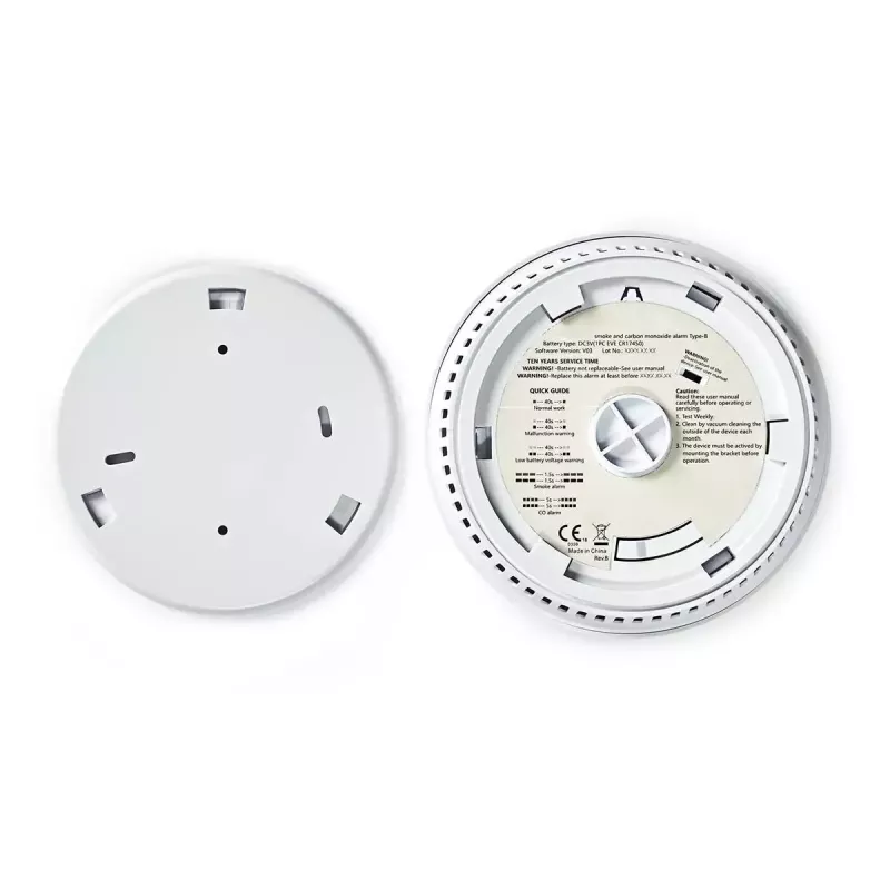 Nedis DTCTCS10WT Kombinierter Rauch- und Kohlenmonoxidmelder, Weiß