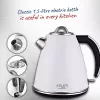 Adler AD 1343 Wasserkocher, 1,5 l, 1850 W, Edelstahl, Strix, Weiß