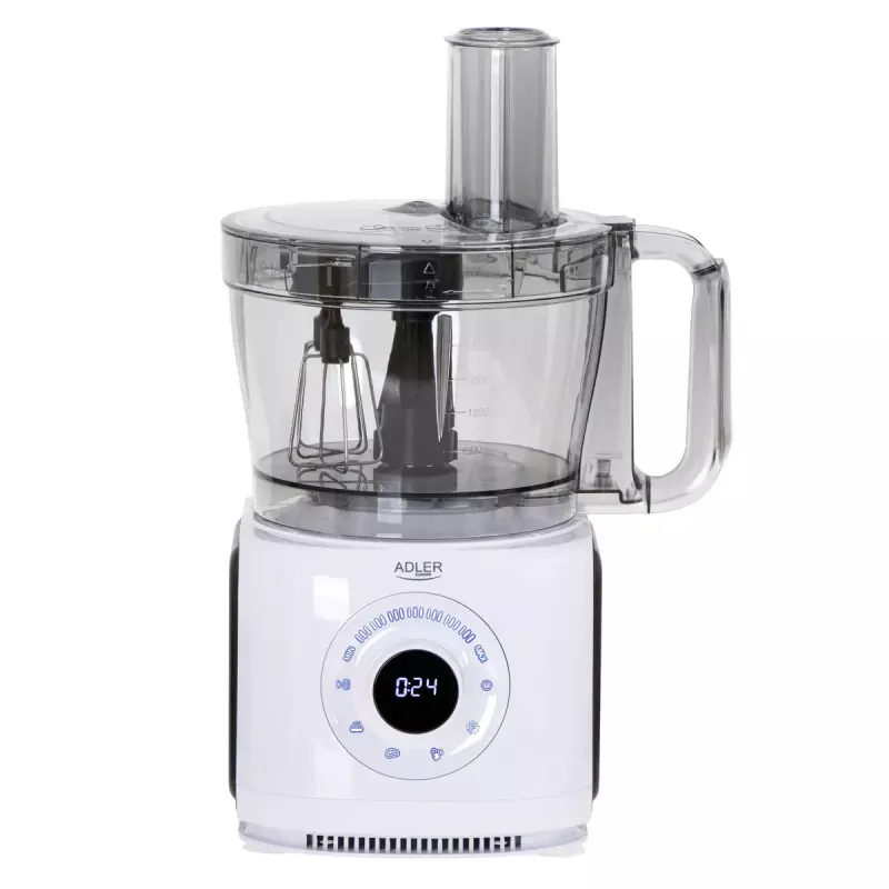 Adler AD 4224 Küchenmaschine, 1000 W, 2-l-Schüssel, 7 Geschwindigkeiten, weiß