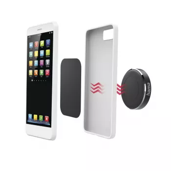 Passive Halterung Hama Magnet 00201518 Schwarz Mobiltelefon Smartphone