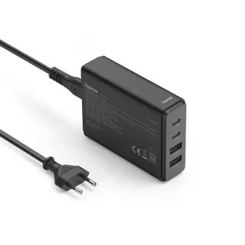 Hama 00201979 Ladegerät für mobile Geräte Laptop, Powerbank, Smartphone, Tablet Schwarz AC Schnellladung Indoor