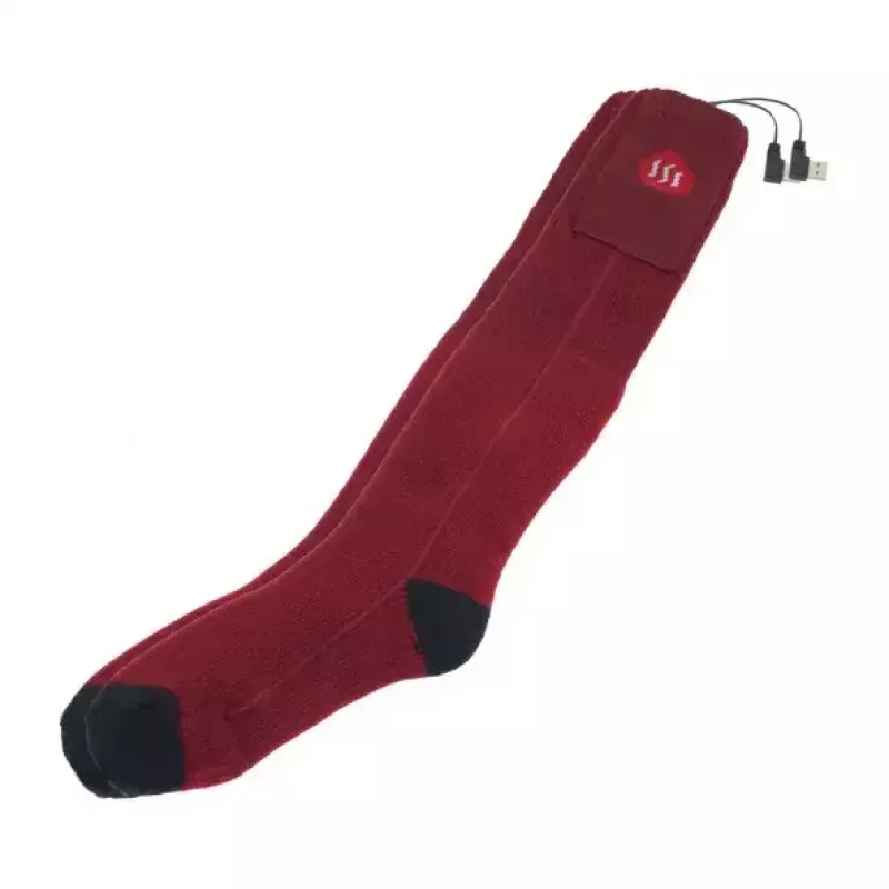 Glovii GQ3M beheizbare Socken mit Fernbedienung, Unisex, Größe M (35-40), Rot