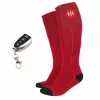 Glovii GQ3M beheizbare Socken mit Fernbedienung, Unisex, Größe M (35-40), Rot
