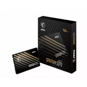 2.5-Zoll SATA III SSD MSI SPATIUM S270 240GB — 3D NAND, 6 Gbit/s, 400 MB/s