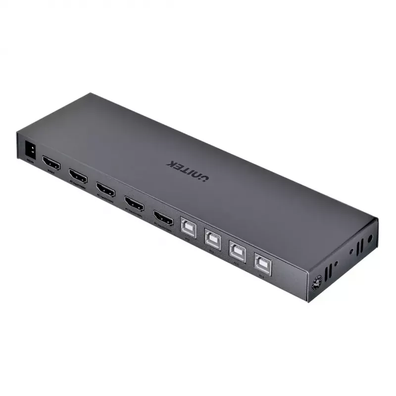 Unitek V306A 4K HDMI 2.0 KVM-Switch, 4 Eingänge, 1 Ausgang, USB