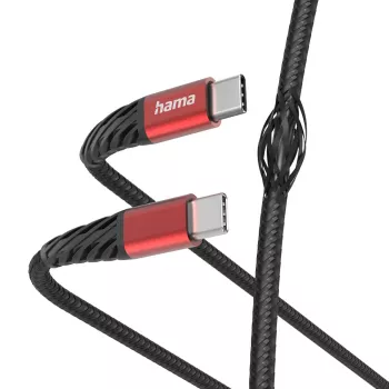 Hama Extreme USB-Kabel USB 2.0 1,5 m USB-C Schwarz, Rot